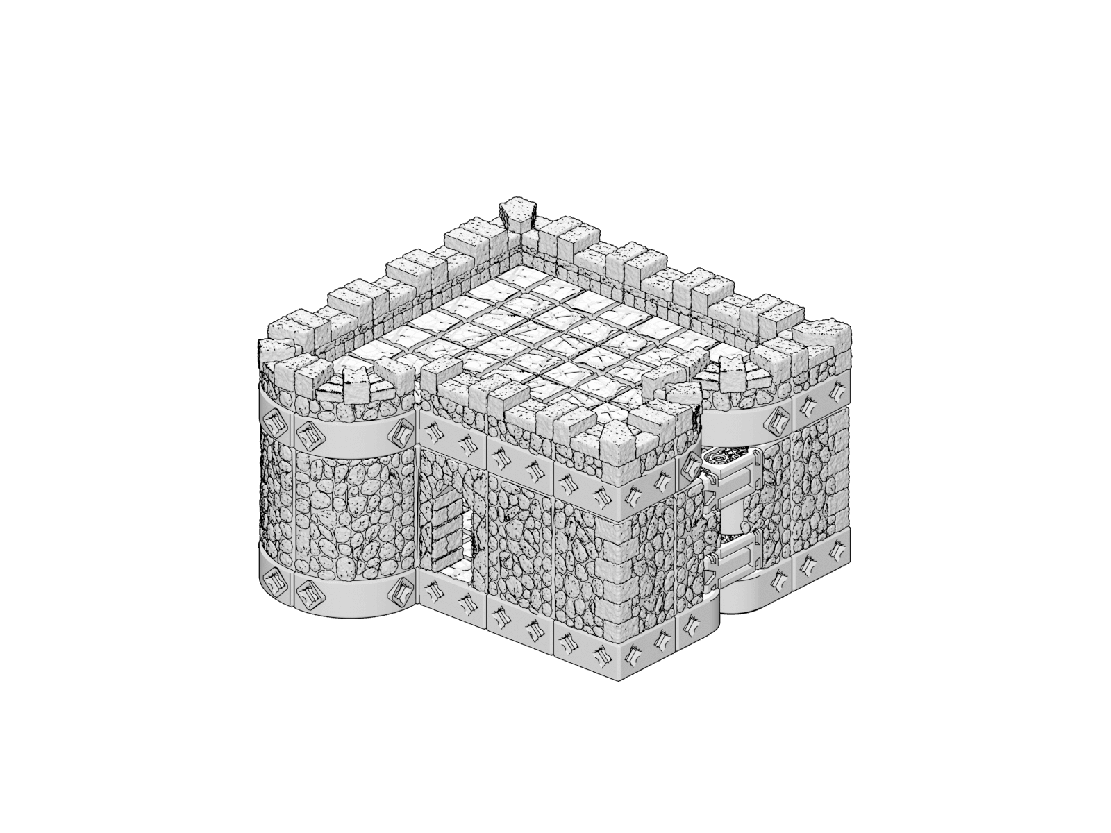 PrintABlok Lancraft Castle Tiles Set Terrain Construction Set 3d model