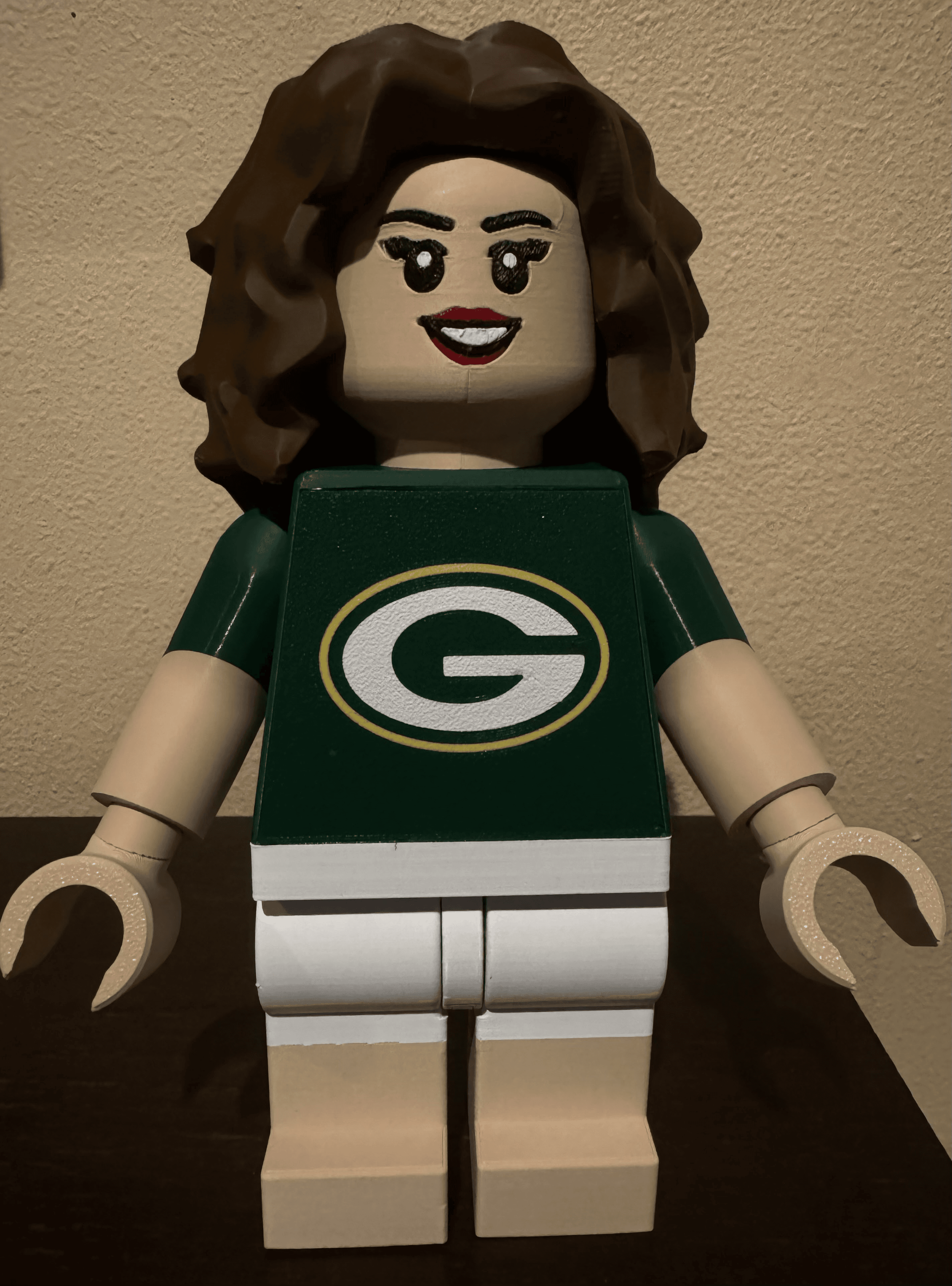 NFC North Torso Inserts - Made this for my Packers loving wife. The torso is also from LegoManiac. The other parts were pieces from the former BigBricks makes as well as a few collaborations (Face & Hair)  - 3d model