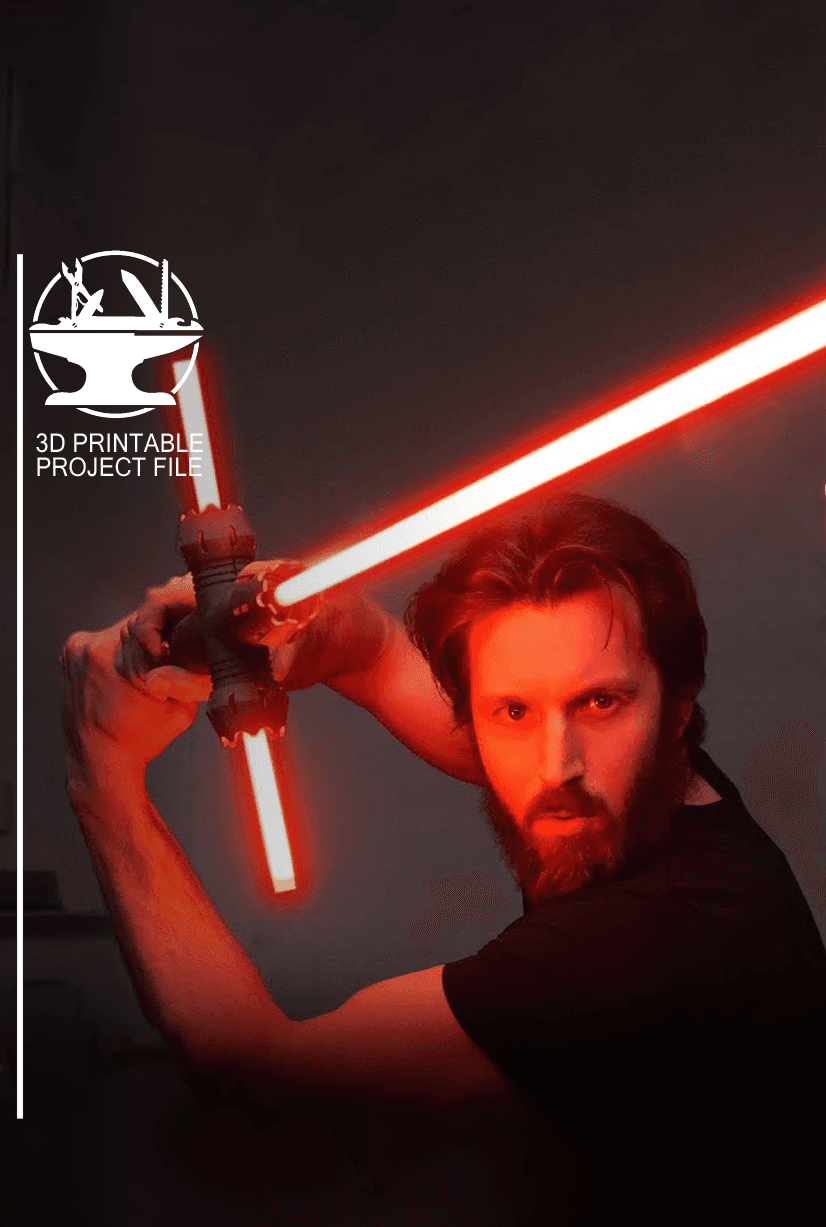 Kylo Ren Lightsaber (3D Printable) 3d model