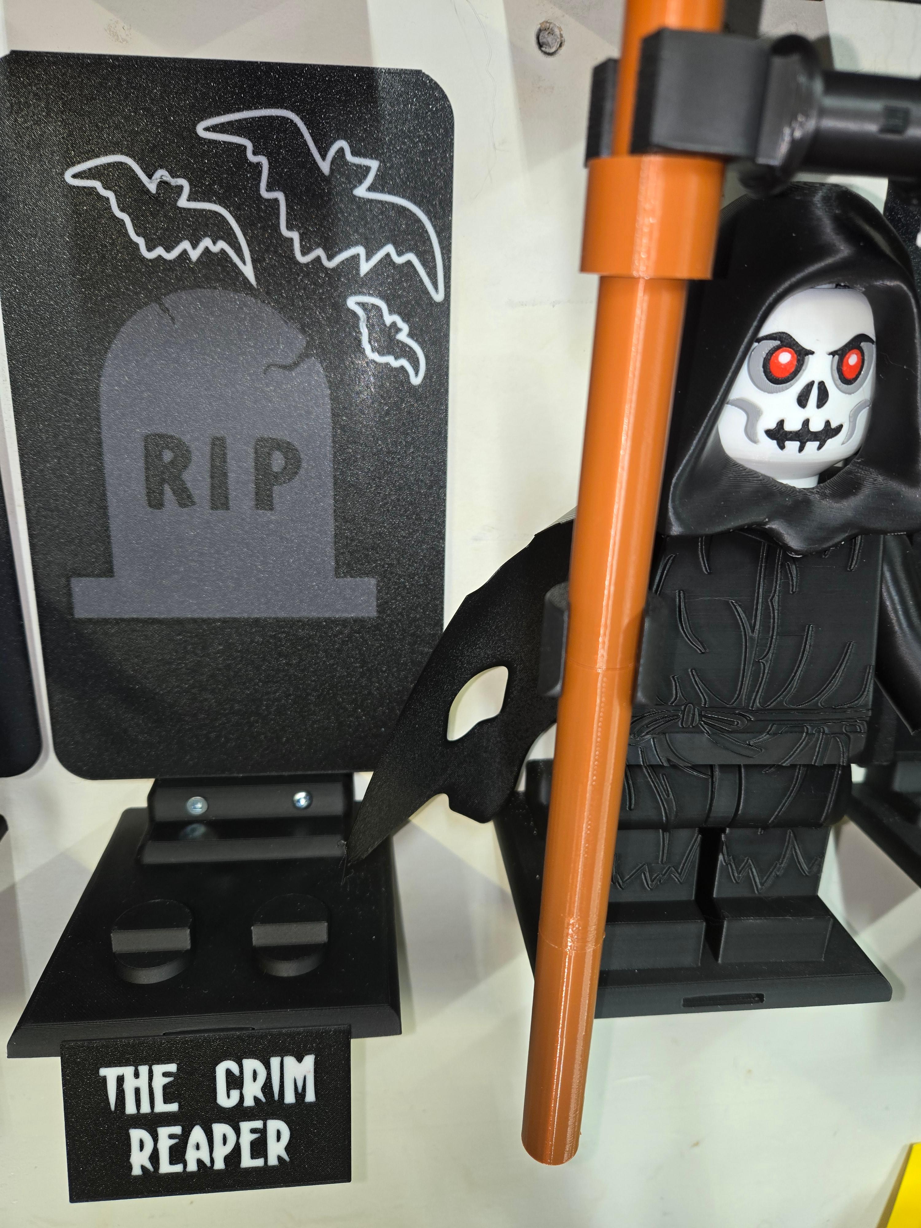 Grim Reaper Multicolor Nameplates and Backer 3d model