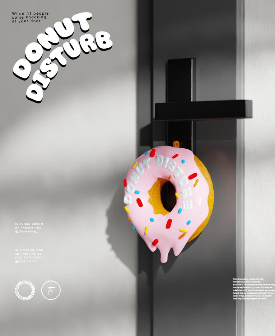 Donut Disturb - Door Hanger  3d model