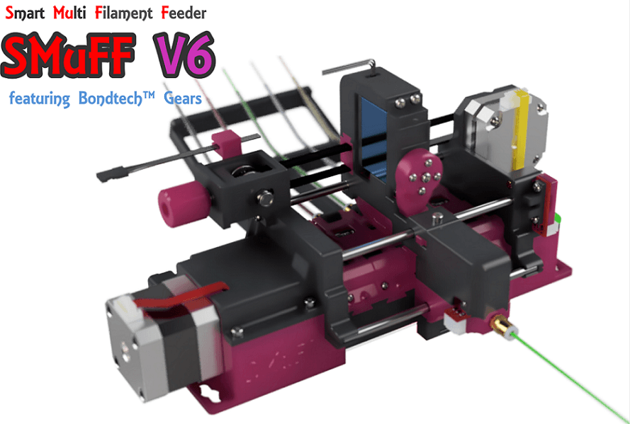 SMuFF V6 -  Smart Multi Filament Feeder with Bondtech Gears 3d model