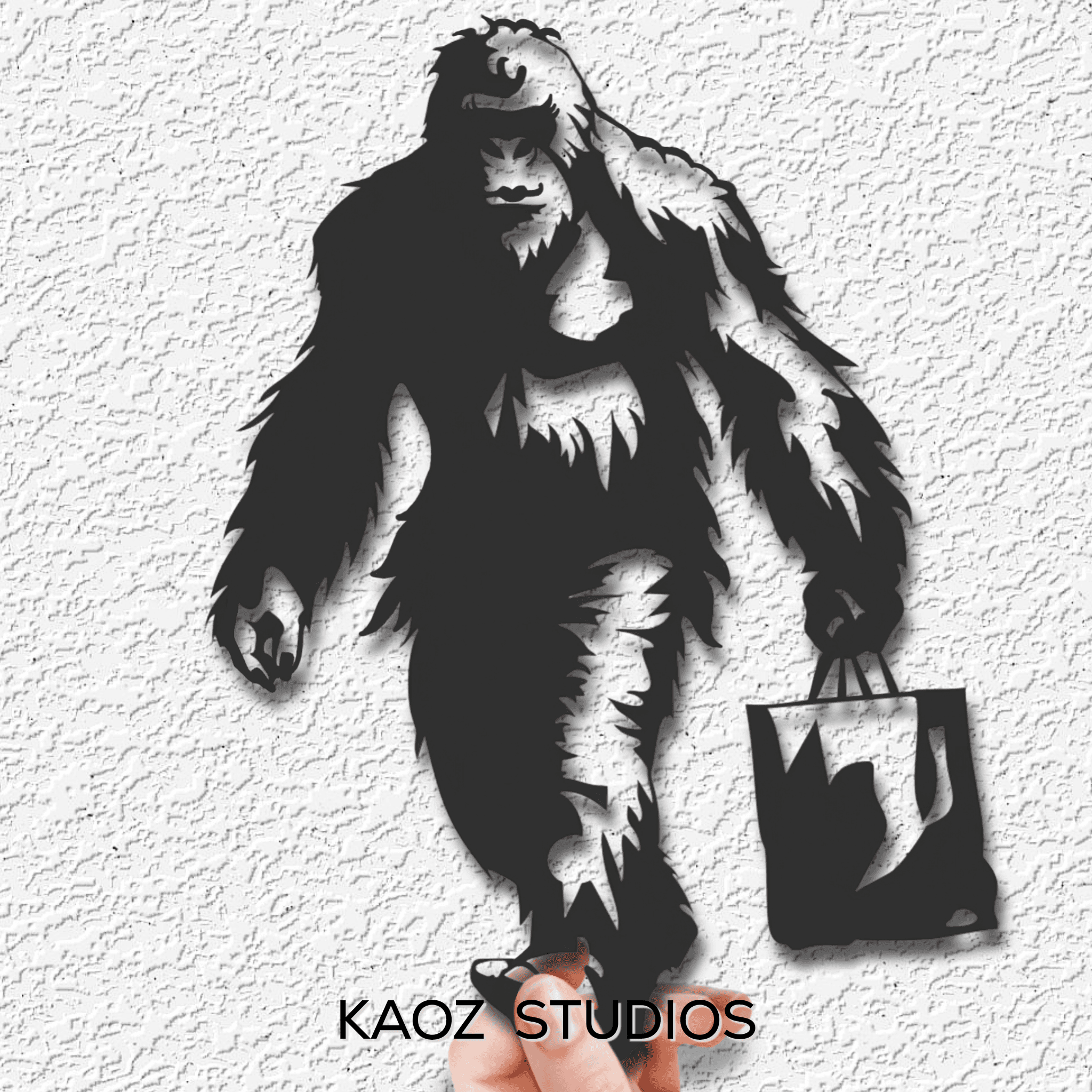 Mz Sassy bigfoot wall art sasquatch wall decor yeti decoration 3d model