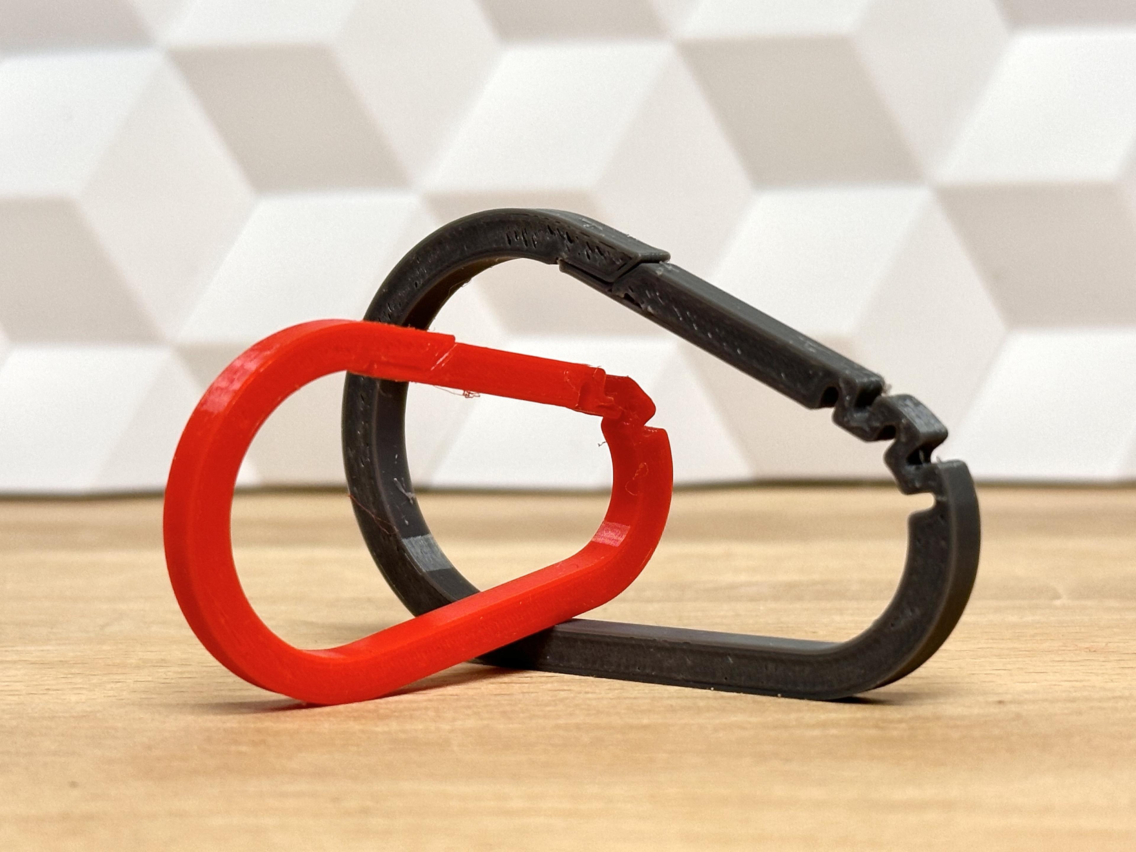 Simple Carabiner Clips - Style them your way! 3d model