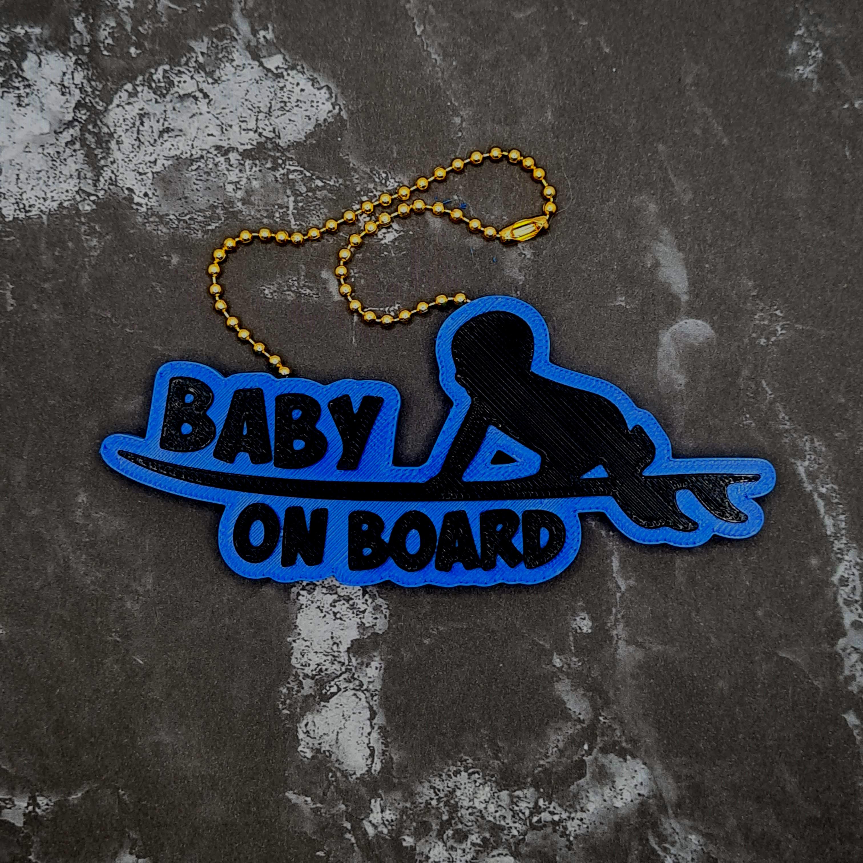 Baby on Board (Surf) Charm 3d model