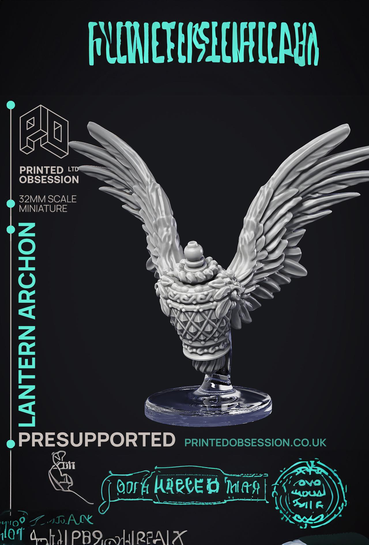 Lantern Archon - Celestial - PRESUPPORTED - Heaven hath no Fury - 32mm Scale 3d model