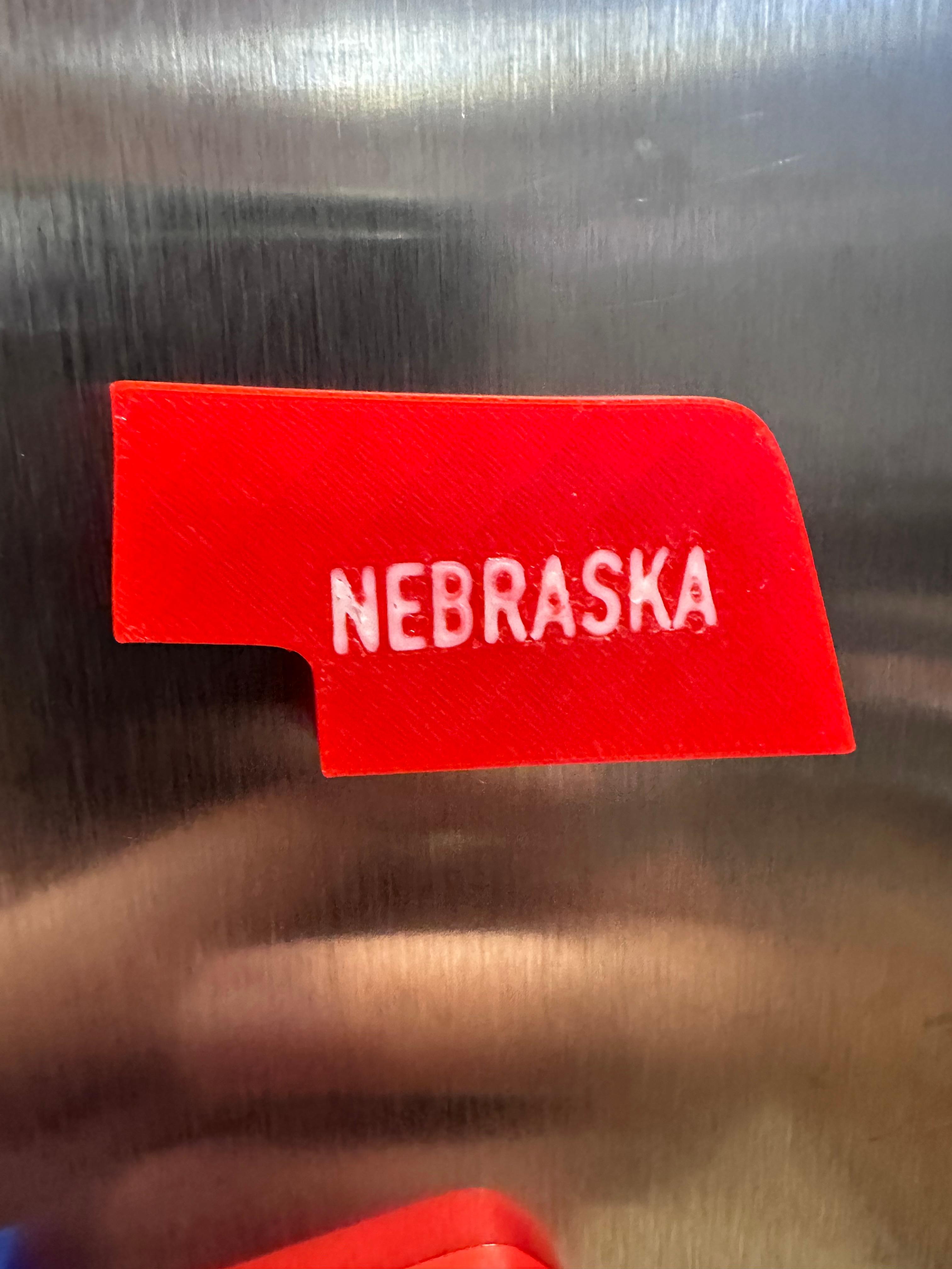 Merica Fridge Magnets - MMU version - NEBRASKA 3d model