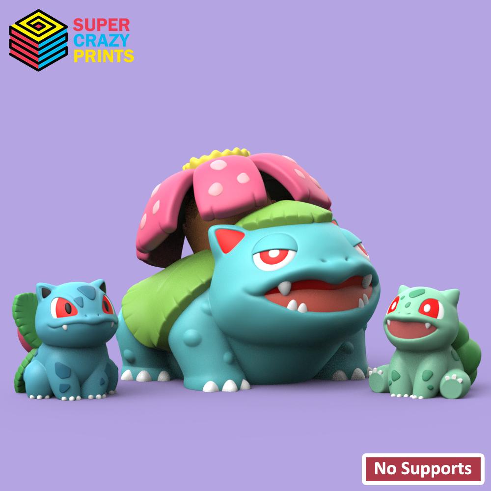 Chibi Bulbasaur Evolution 3d model