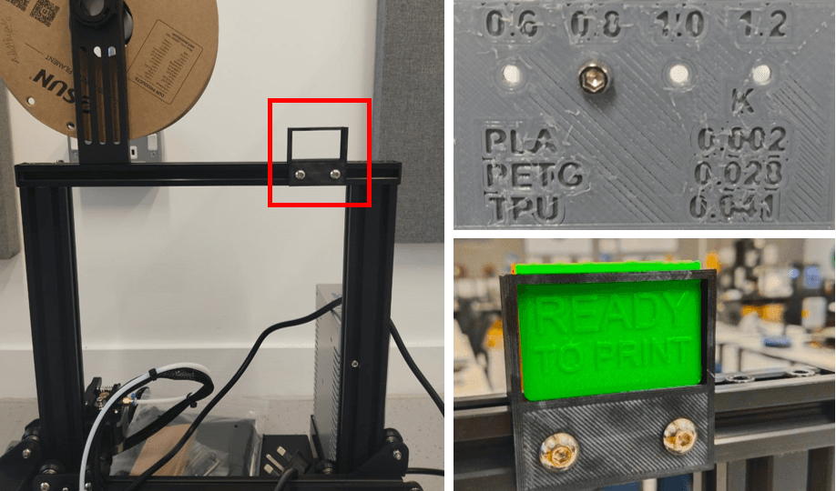 3D Printer Status Board / Name Board (Print-in-place) 3d model