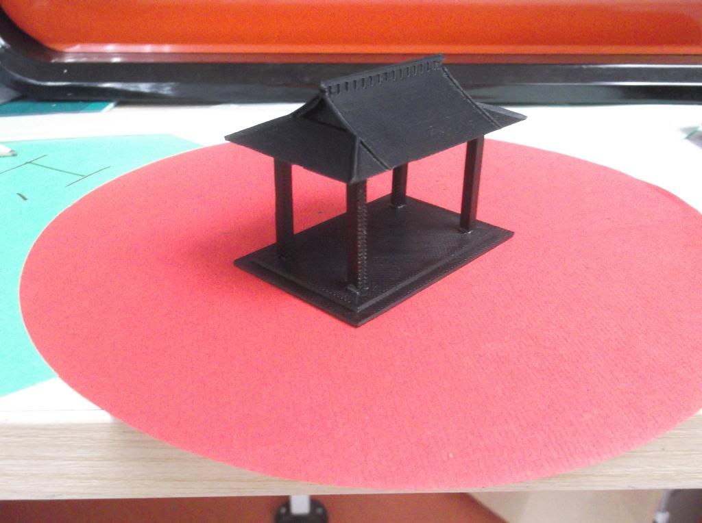 Bird table feeder Japanese inspired 3d model