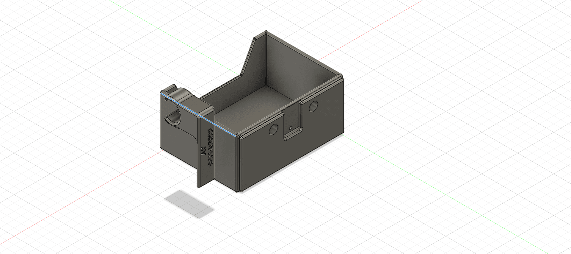 Wall Storage Bin & Pen Holder 3d model