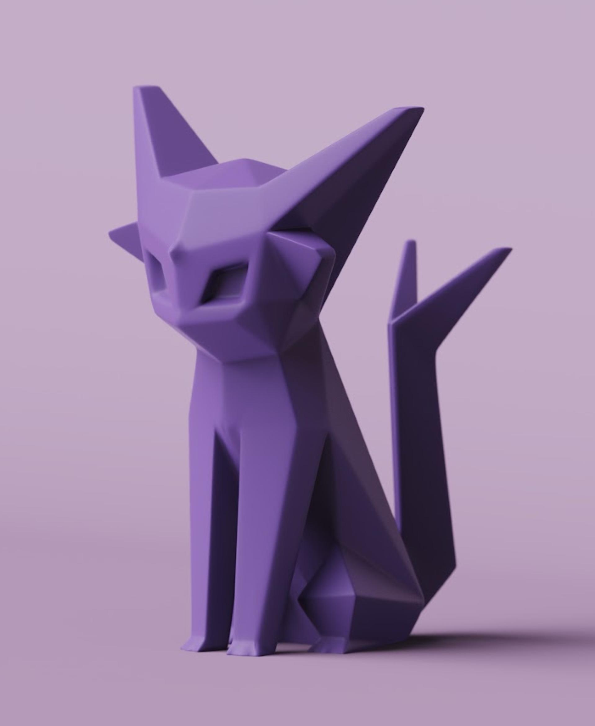 Low-poly Espeon 3d model