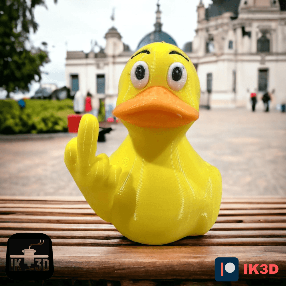 Duck You! Rubber Duck Middle Finger / No Supports / 3MF Included 3d model