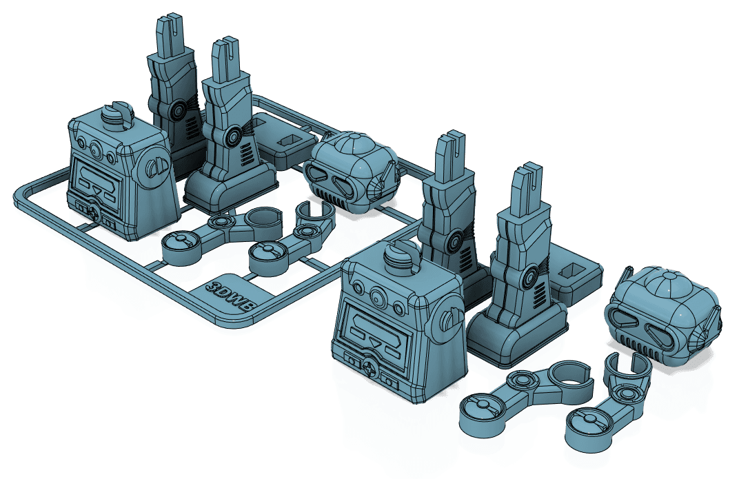 TIN ROBOT KIT 3d model