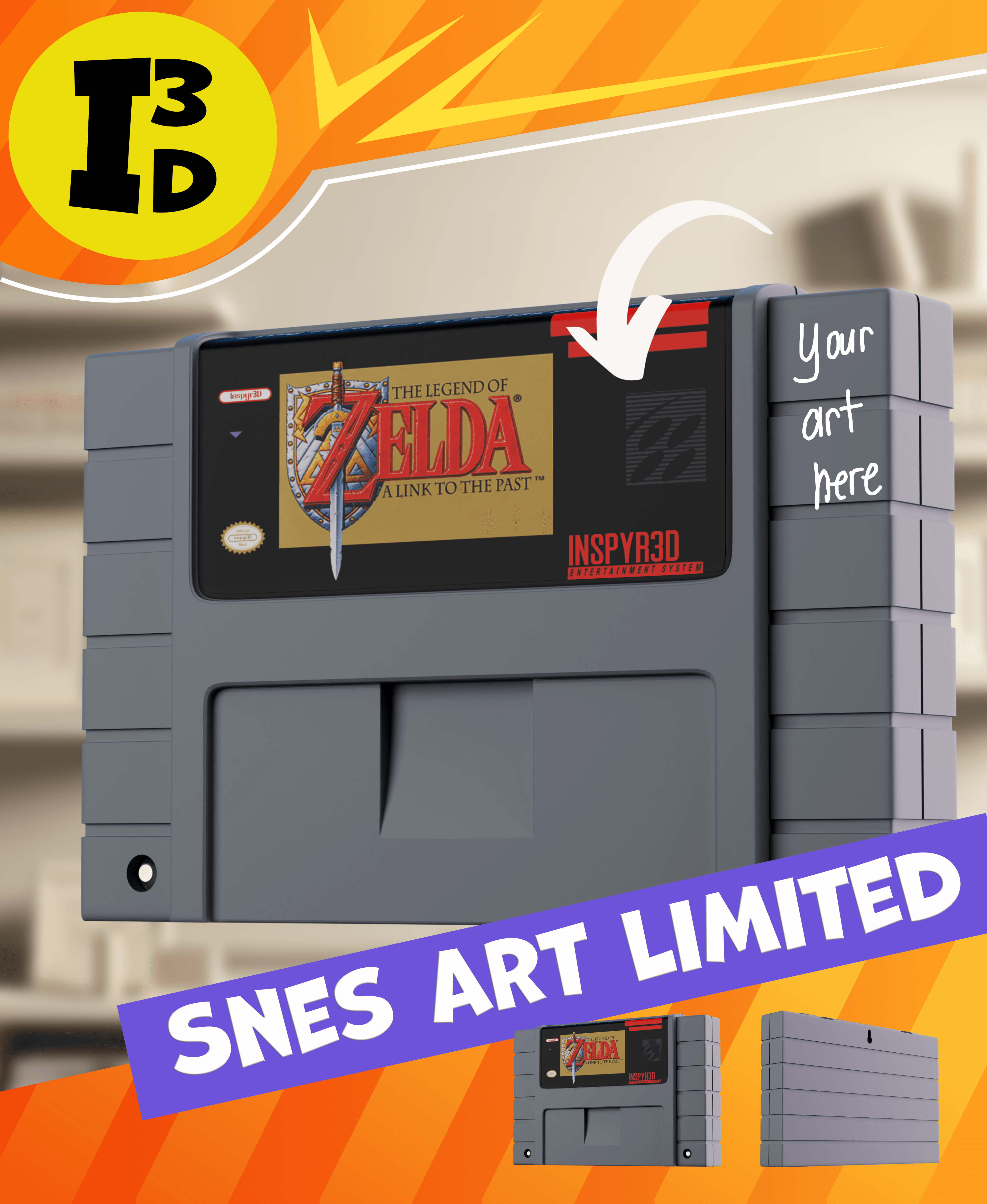 SNES Wall Art Pre Scaled 3d model