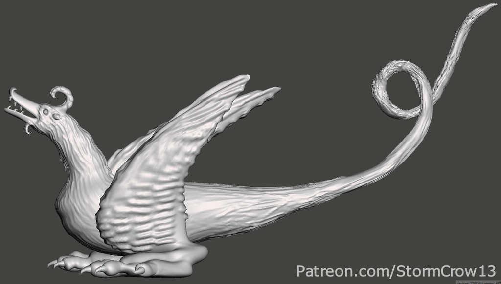 Big Footed Dutch Dragon from 1460 3d model