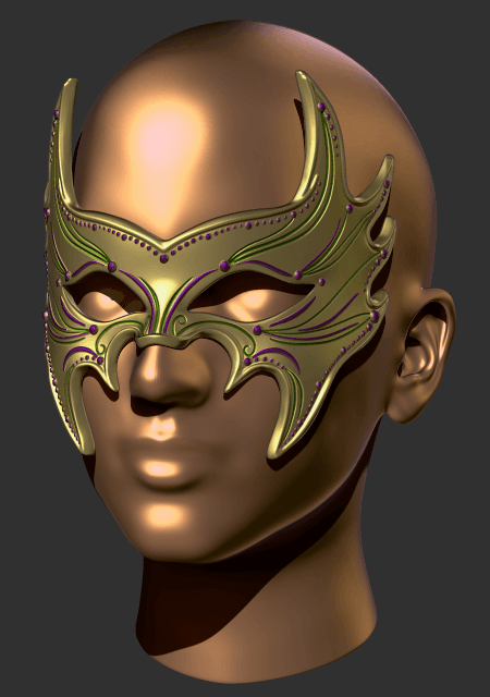 Mardi Gras Mask 3d model