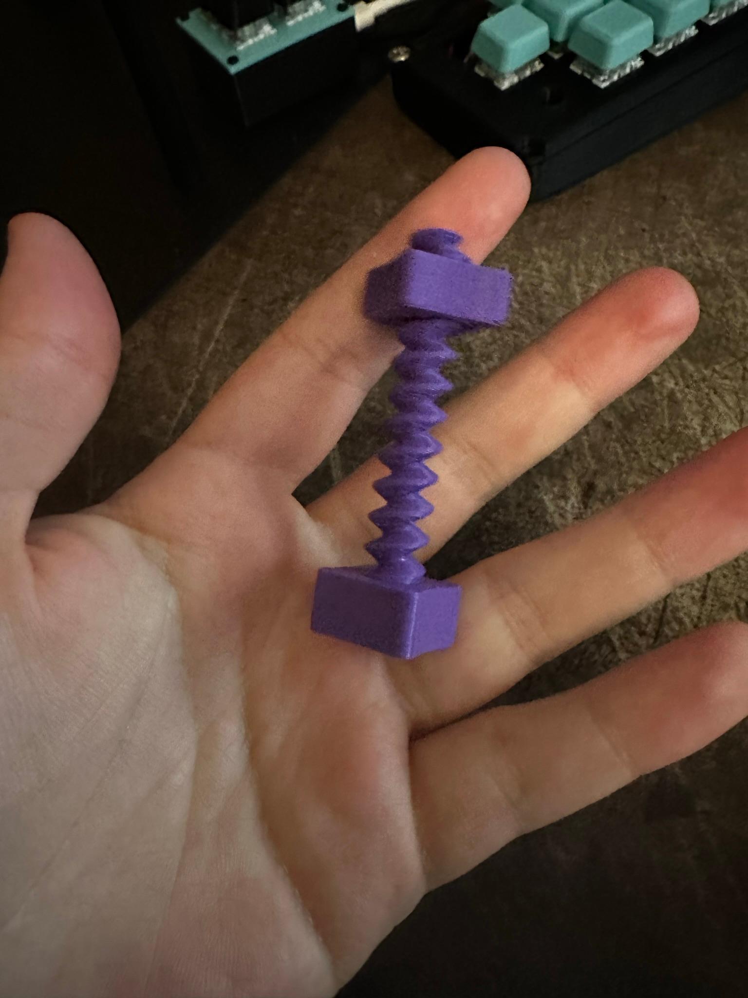 Fidget Screw Print in Place 3d model