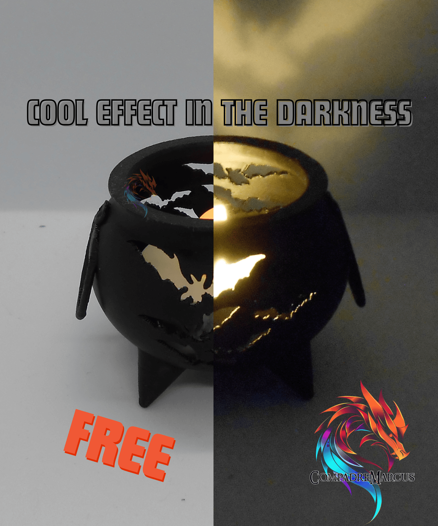 Mini Cauldron Tealight Holder 2 / 3mf included 3d model