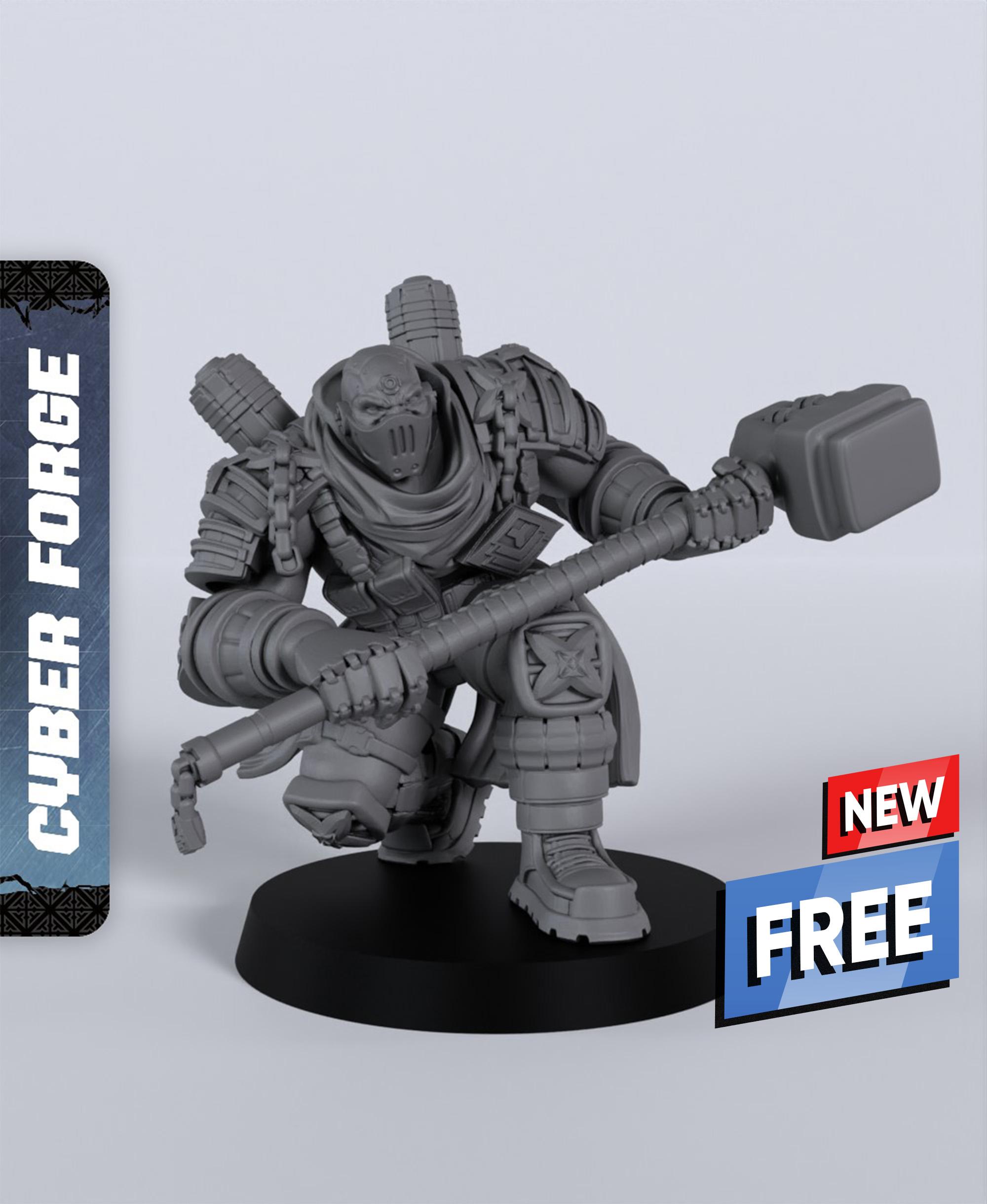 Hiru Okiga Boss - With Free Cyberpunk Warhammer - 40k Sci-Fi Gift Ideas for RPG and Wargamers 3d model