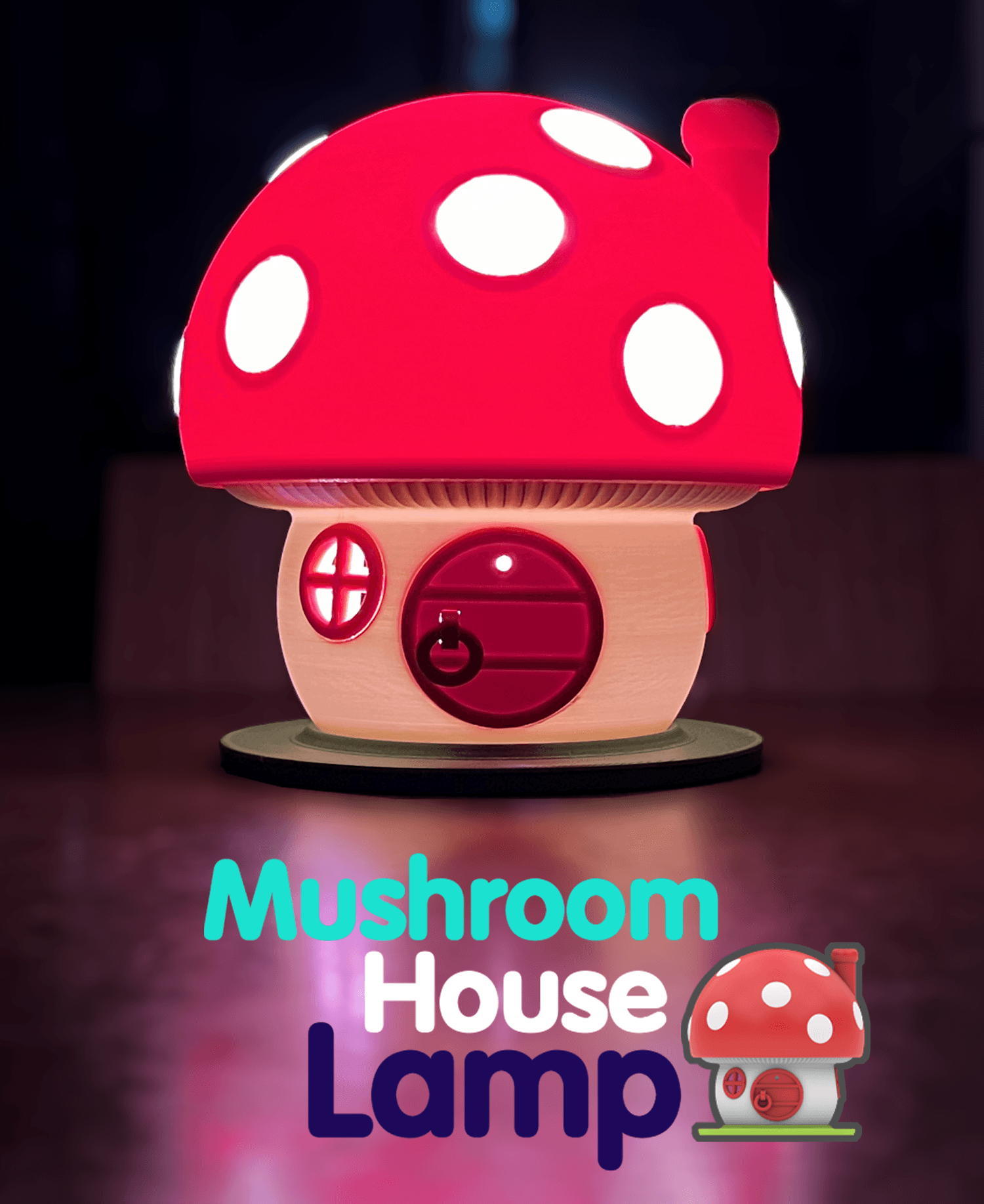 Mushroom House Lamp 3d model