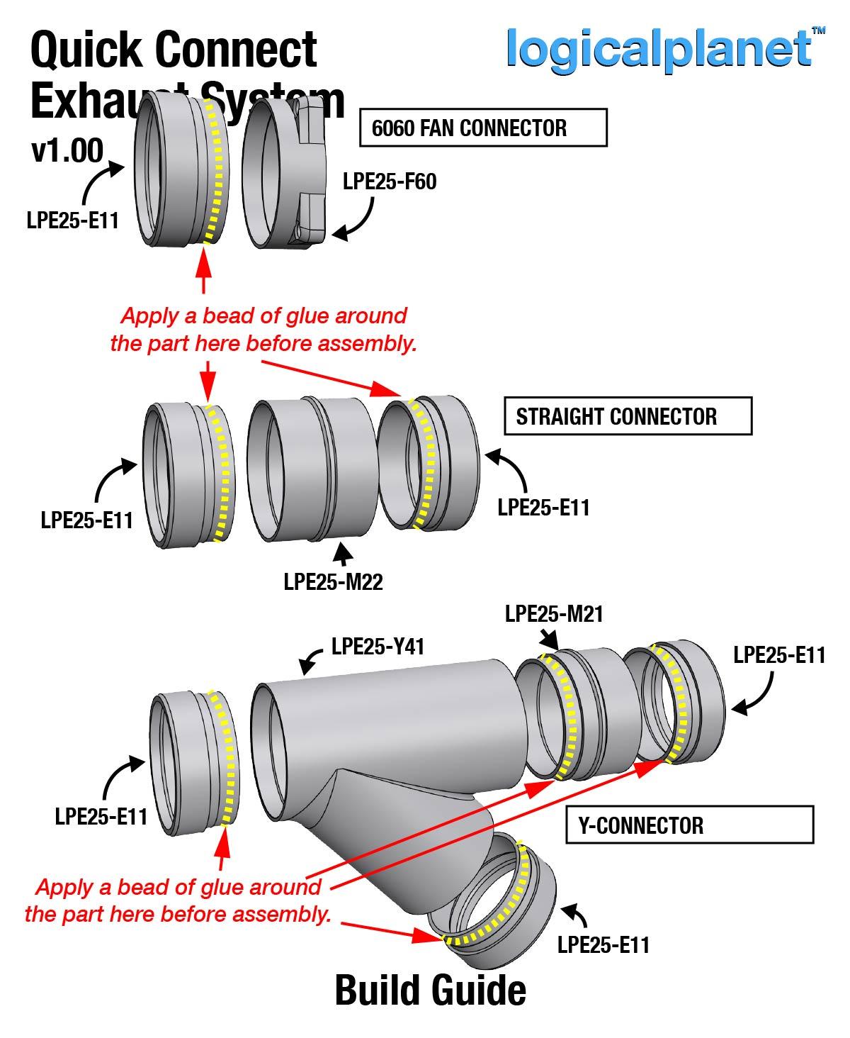 LPE Exhaust Quick Release and Mounting System 3d model