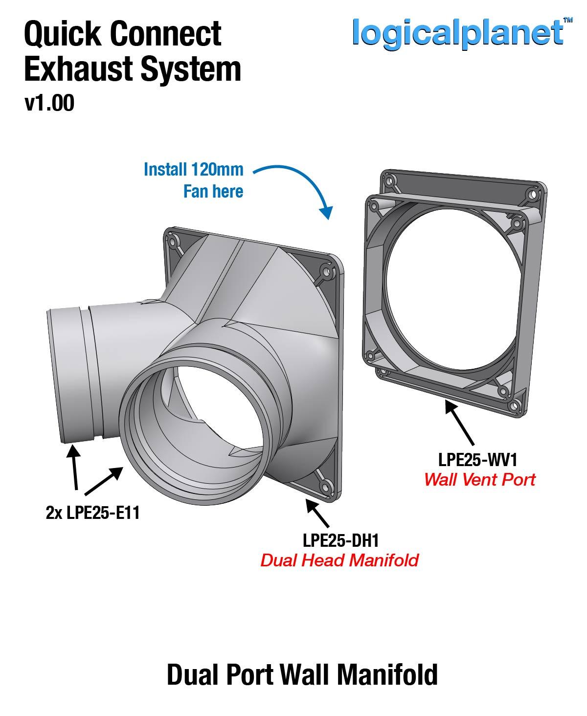 LPE Exhaust Quick Release and Mounting System 3d model