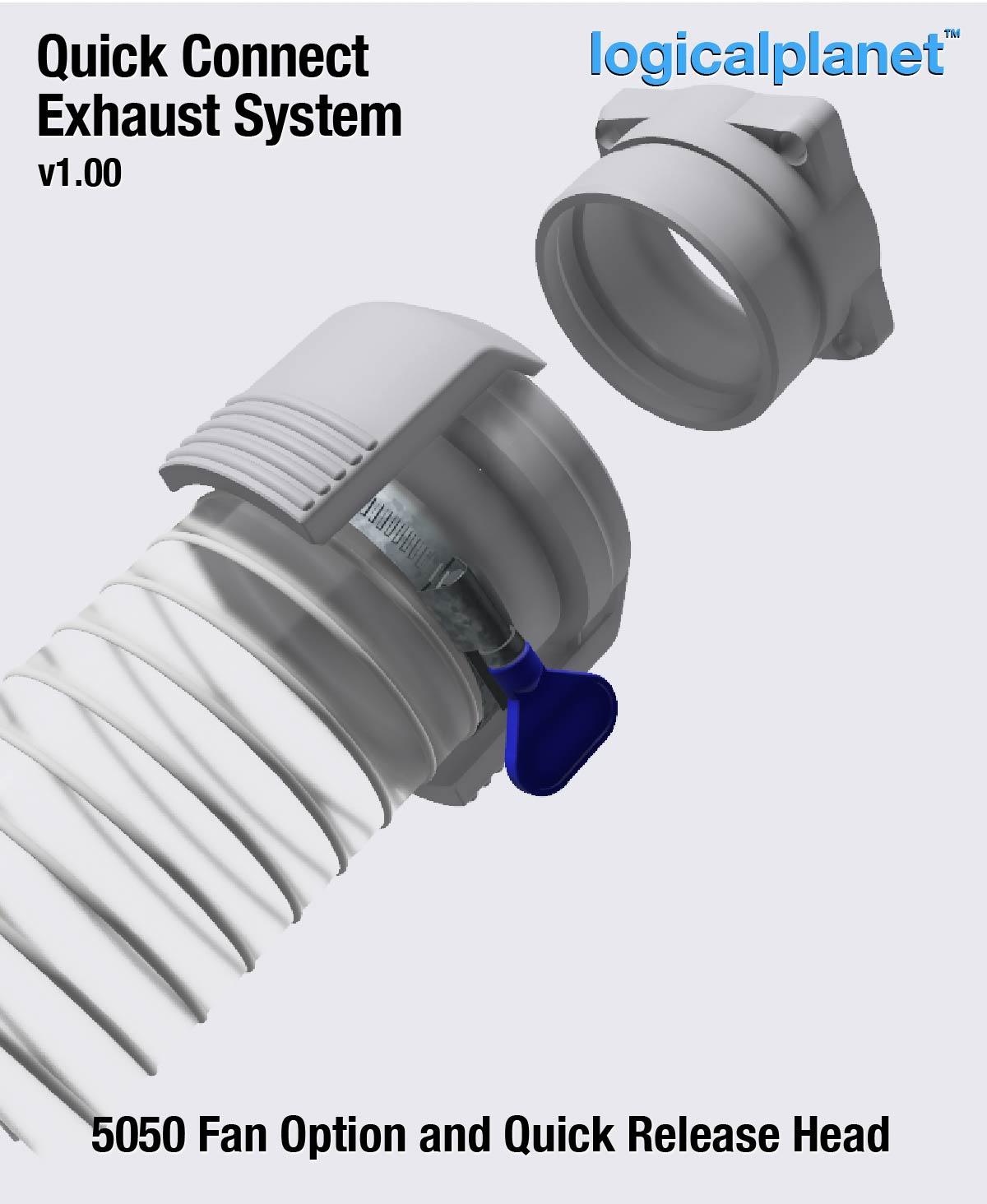 LPE Exhaust Quick Release and Mounting System 3d model