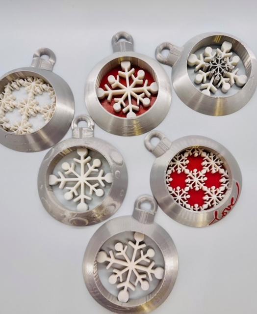 Snowflake 6 Ornament Set 3d model