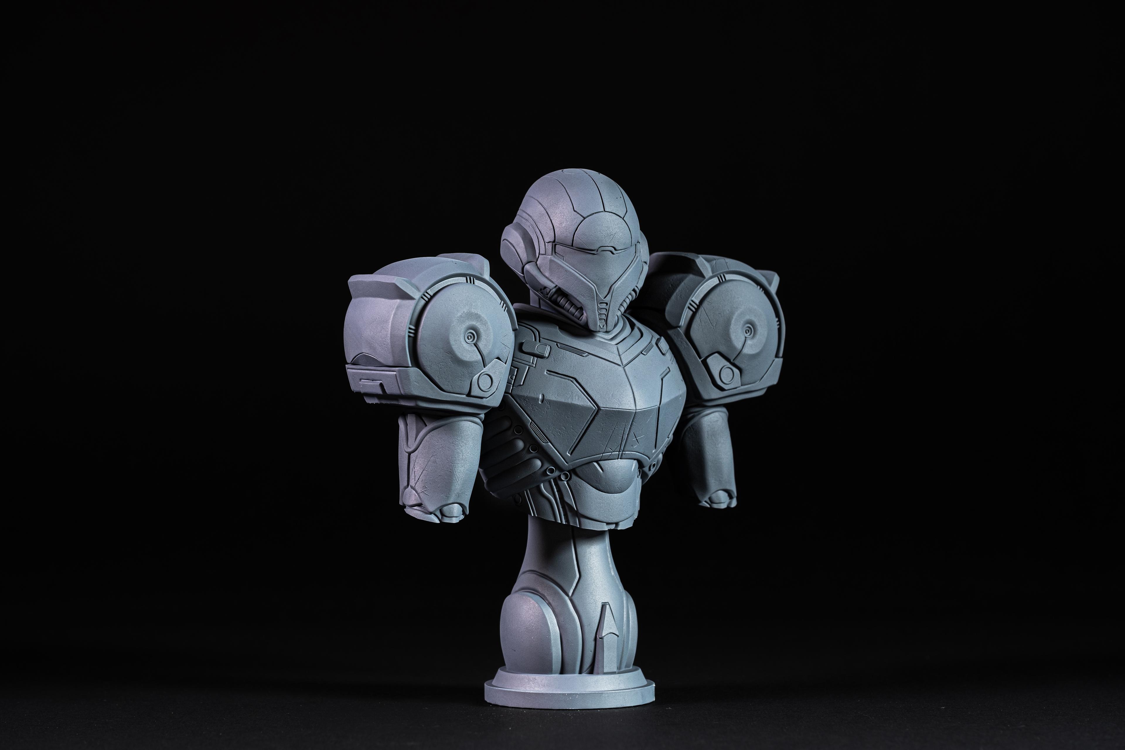 Samus Aran bust - (Pre-Supported) 3d model