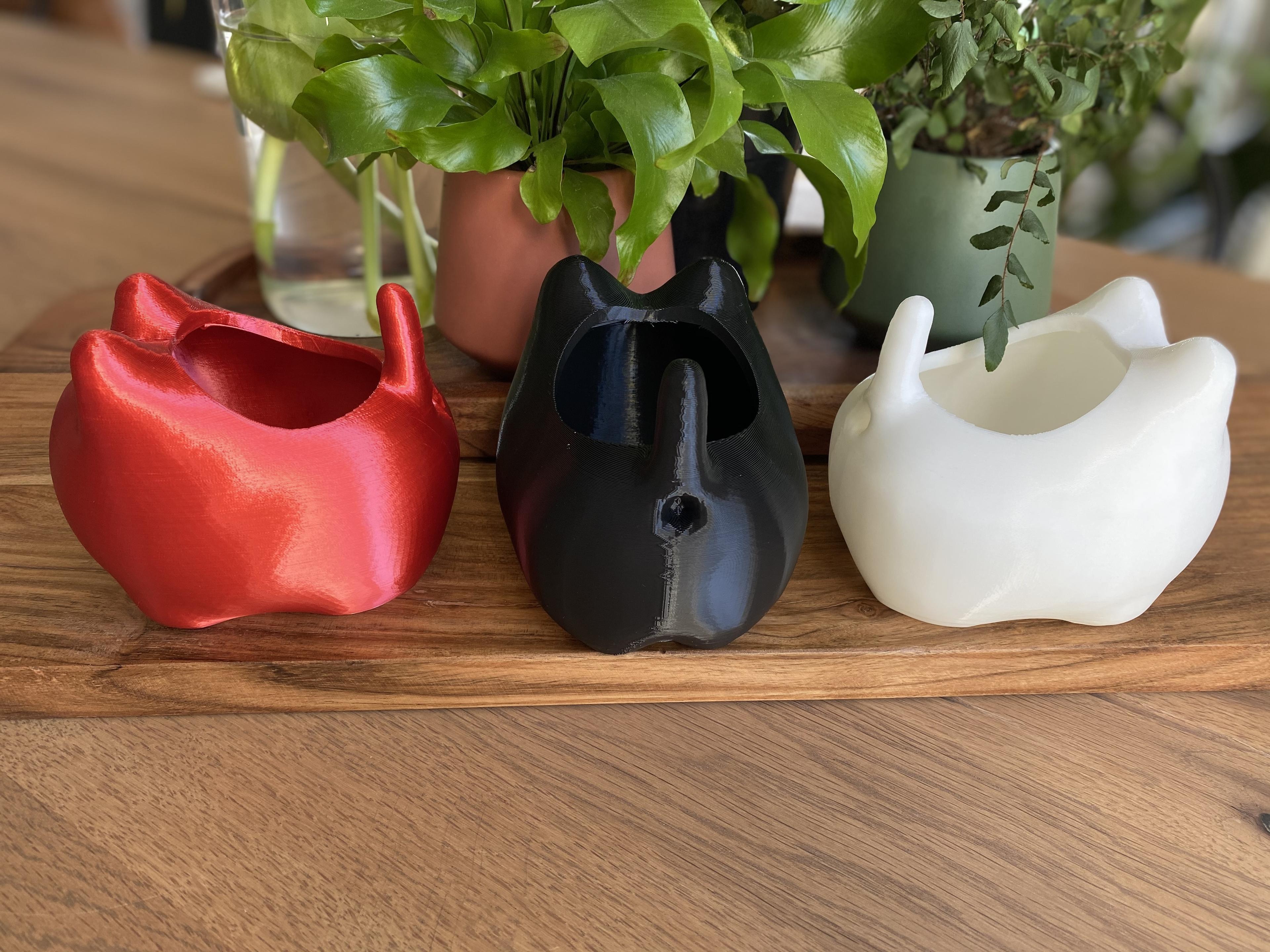 Set of 6 Animal Minimalist Planters / No Supports 3d model