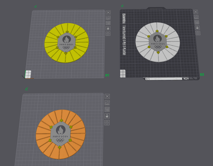 2024 Paris Medals 3d model