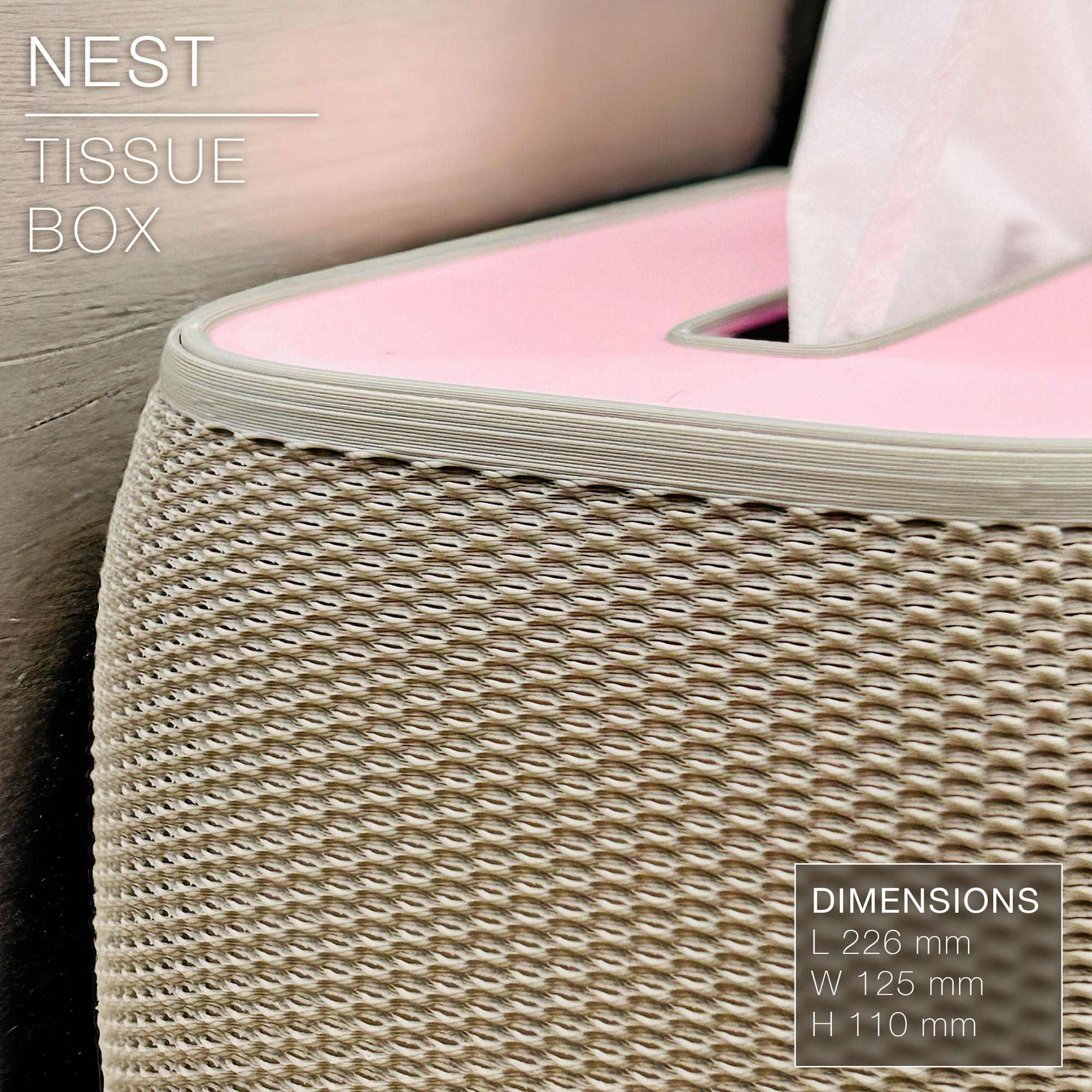 NEST  |  Wicker Tissue Box 3d model