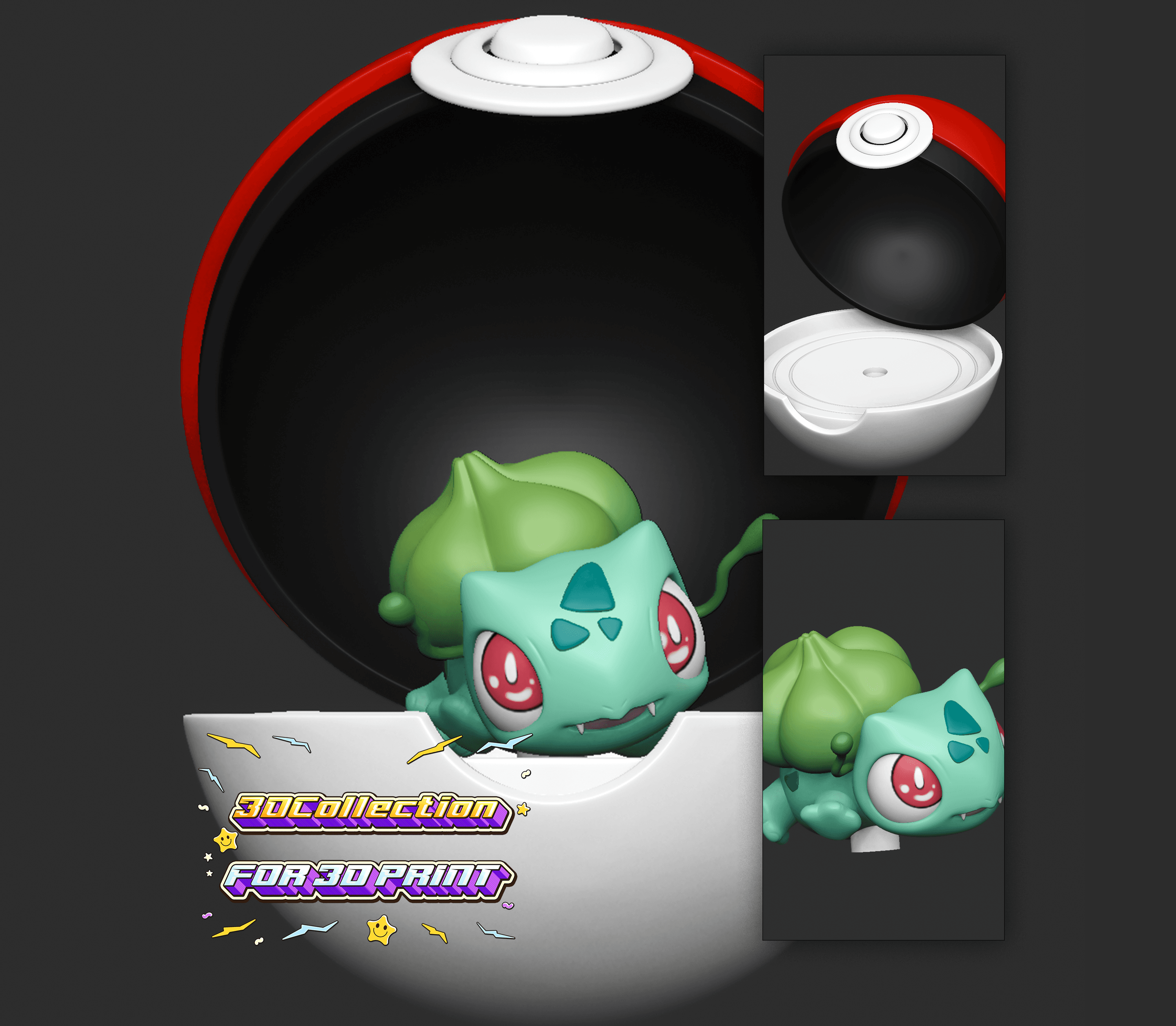 Bulbasaur Cute - Free 3D print model 3d model