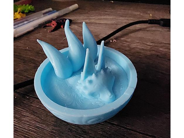 Kitsune bathing in a tea cup  3d model