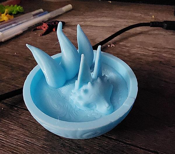 Kitsune bathing in a tea cup  3d model