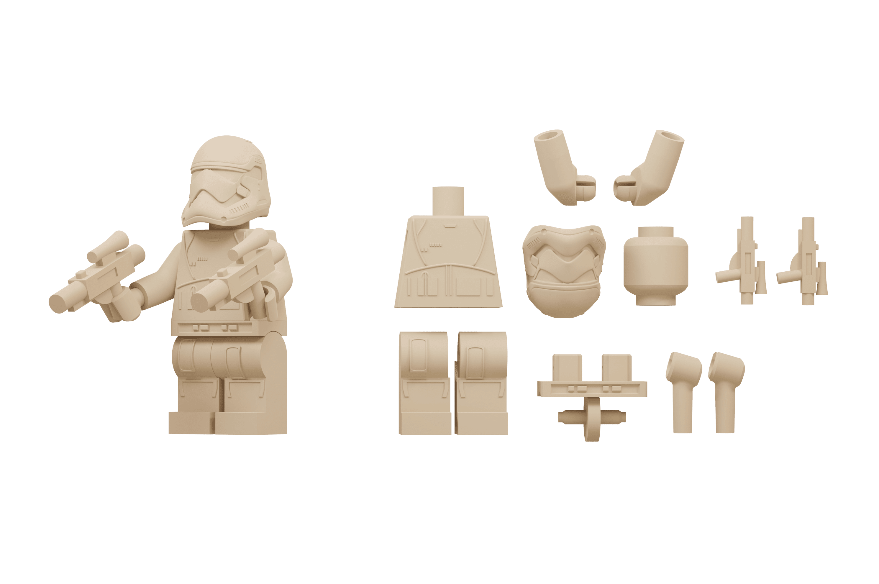 First Order Stormtrooper Lego Figure 3d model