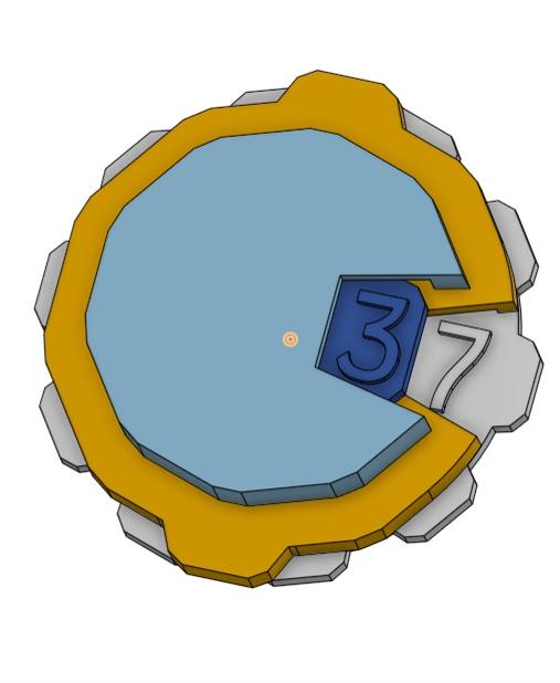 Health Dial (0-49) - Top View - 3d model