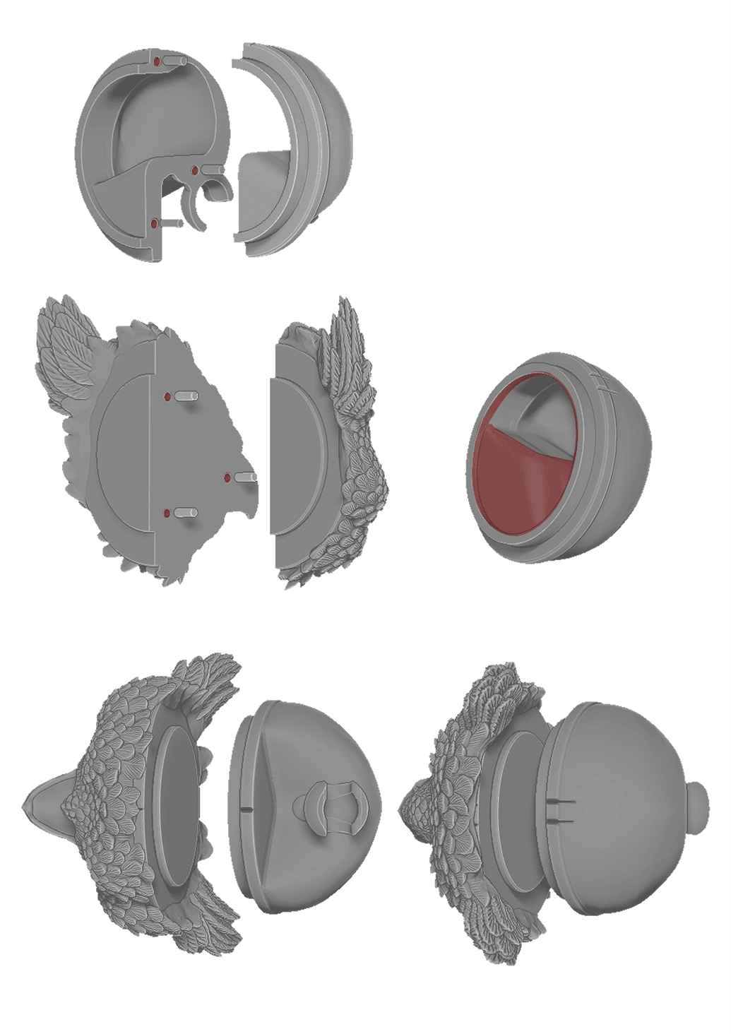 Owlbear Familiar - Printable Familiar and Sewing Patterns 3d model