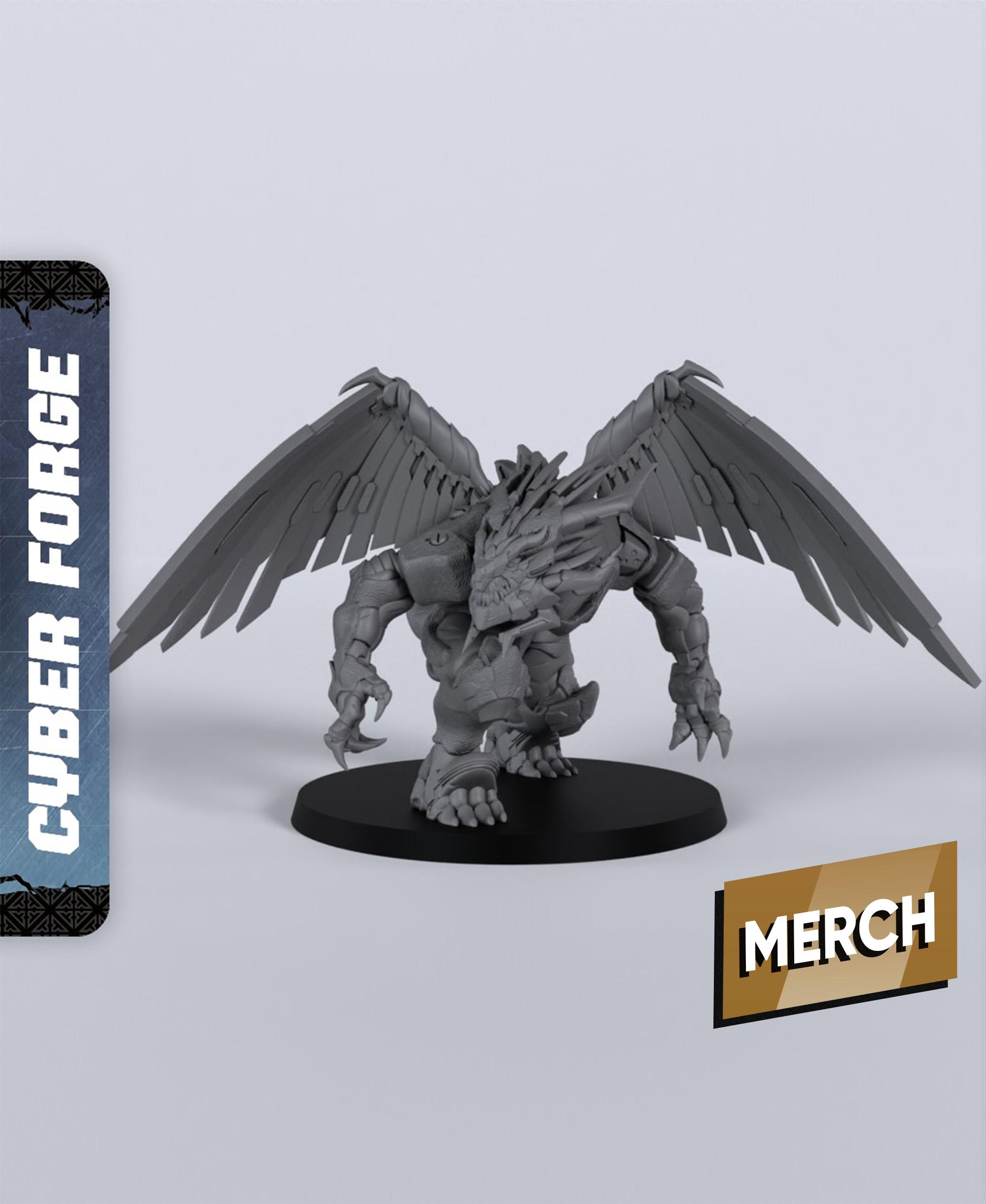 Warp Dragon - With Free Cyberpunk Warhammer - 40k Sci-Fi Gift Ideas for RPG and Wargamers 3d model