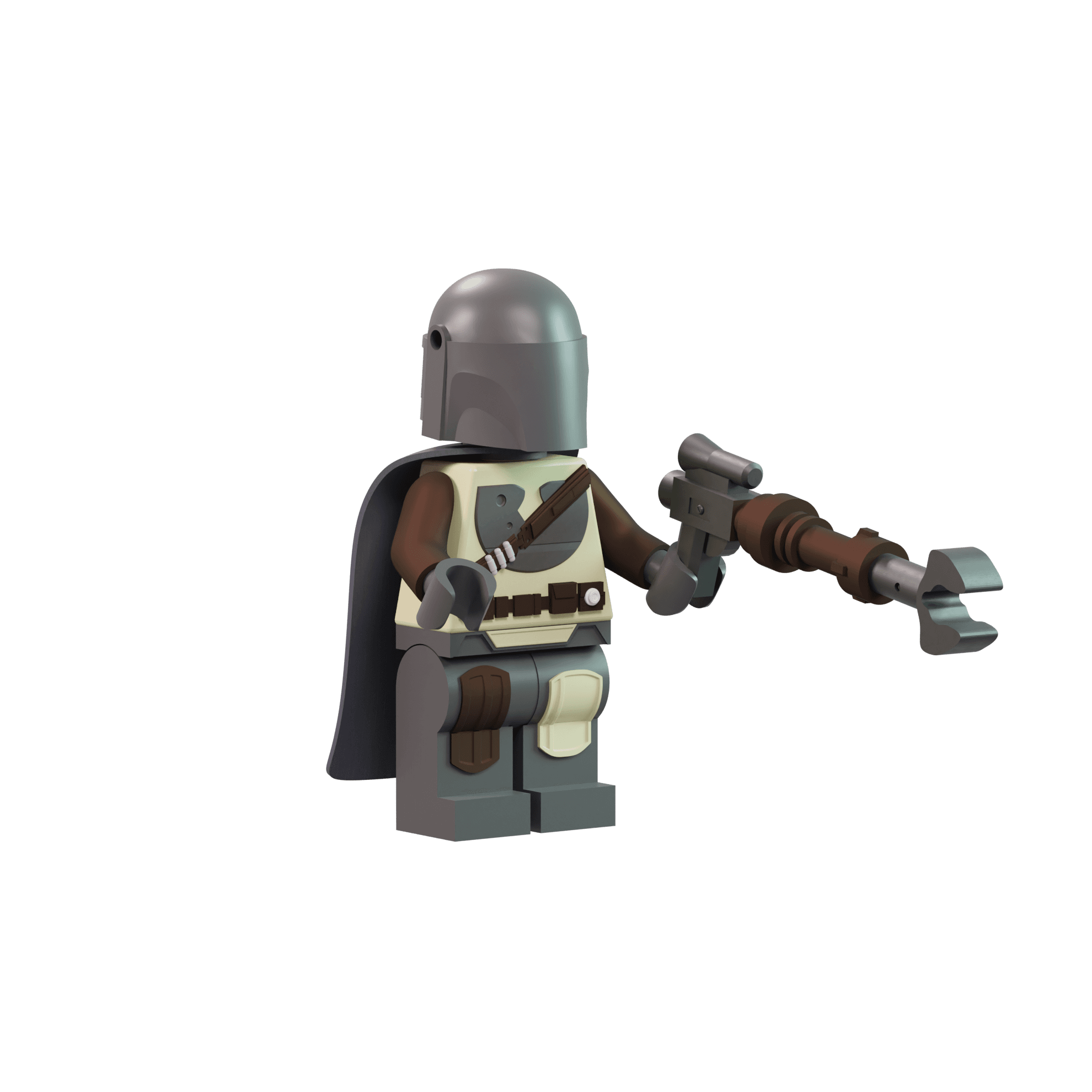 S1 Mando LEGO Figure 3d model