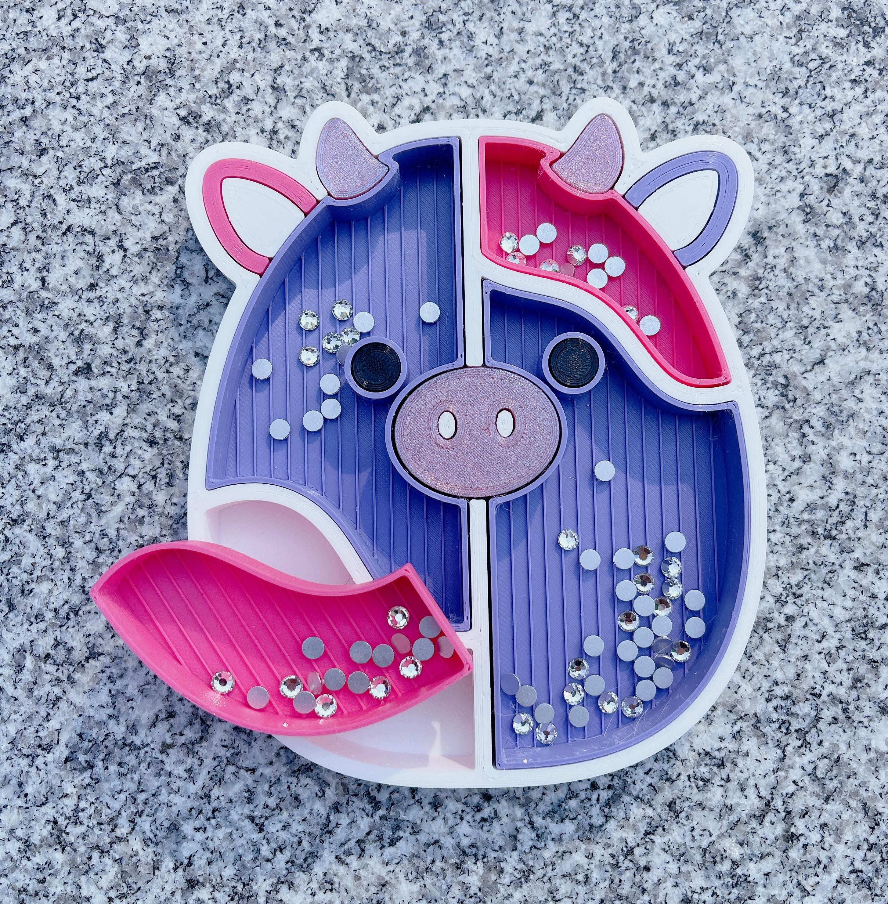 Squishmallow Cow Rhinestone Tray 3d model