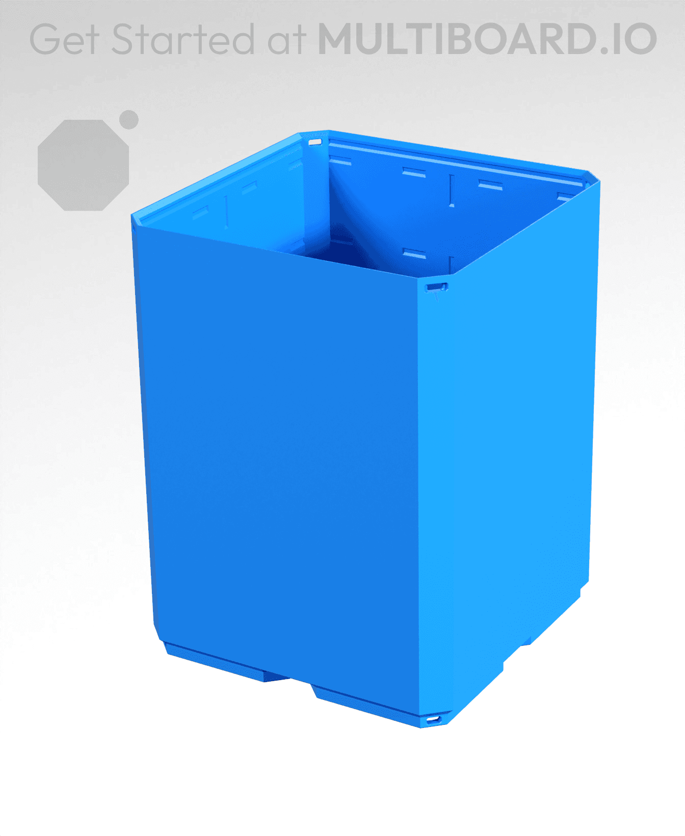 2x2x2.5 - Simple Walls - Multibin Shell 3d model