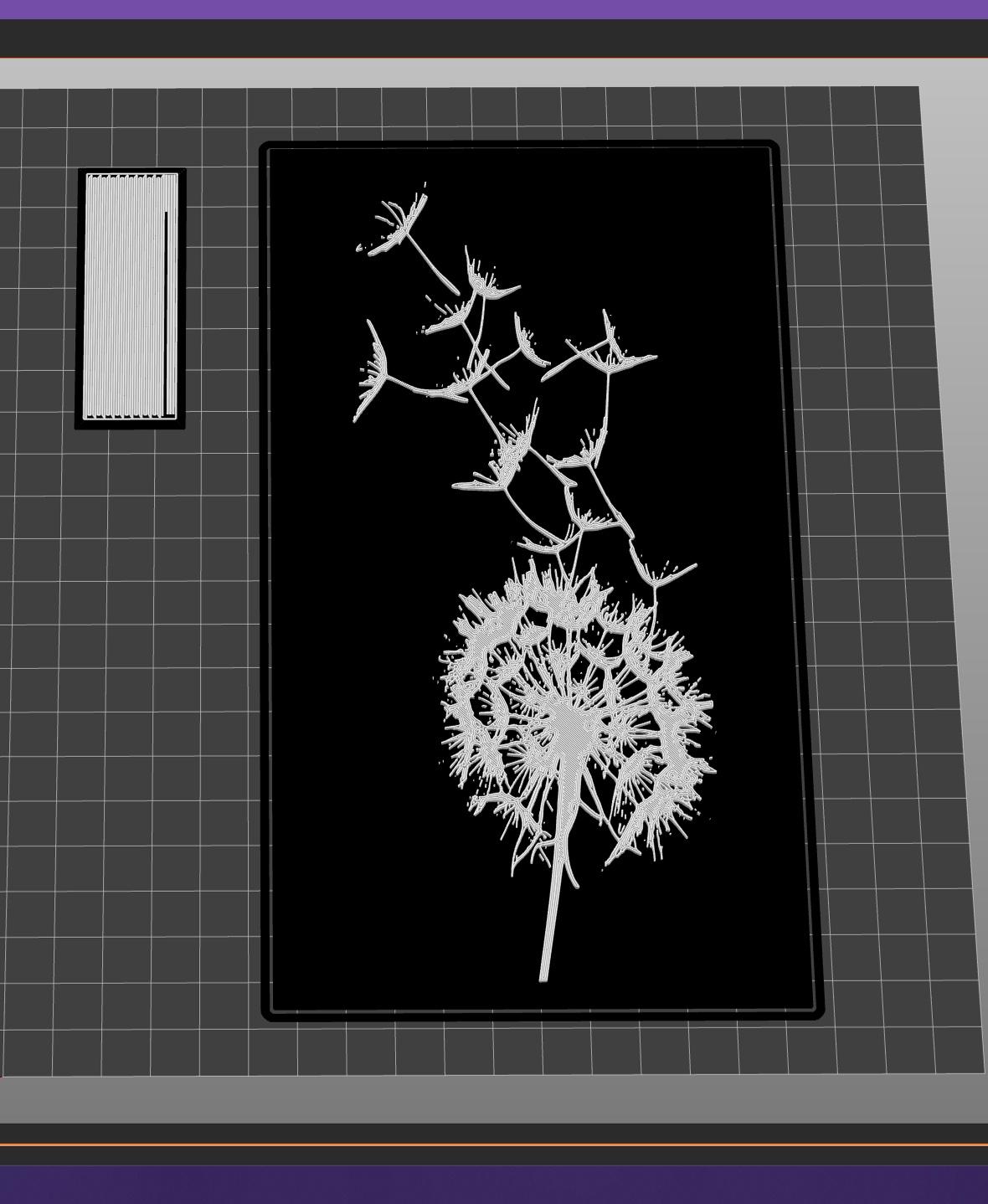 Dandelion Wall Art 3d model