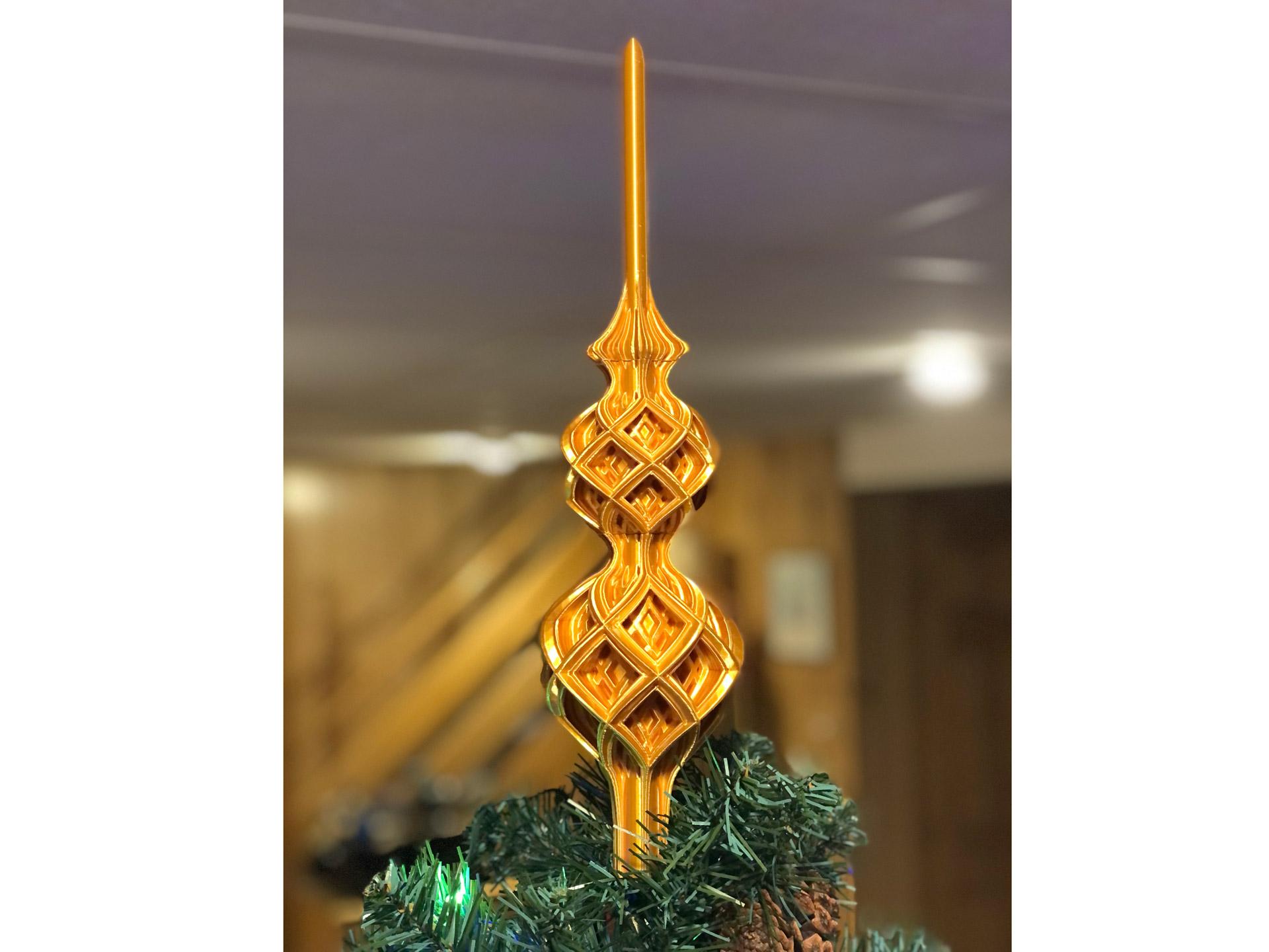 Large Lattice Christmas Tree Topper 3d model