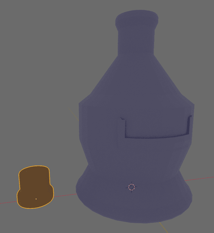 Big Bottle with Label Slot 3d model