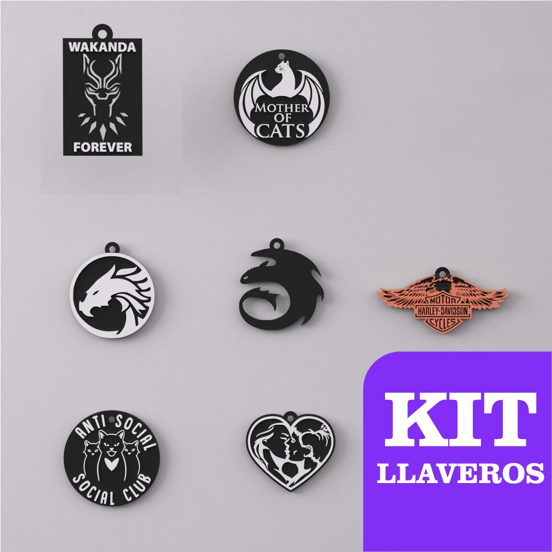 Kit Keychains/ Combo Llaveros 3d model