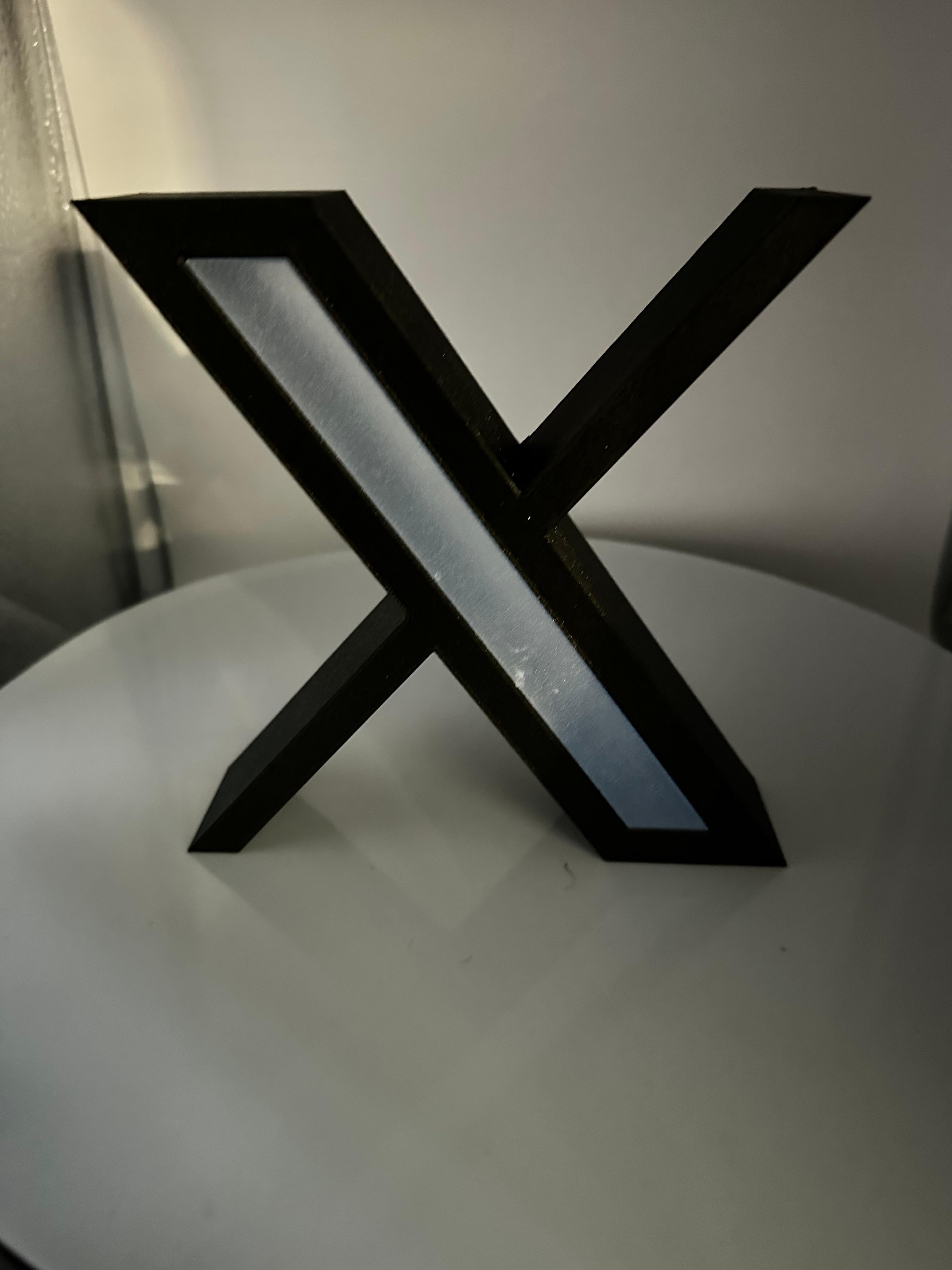 X Logo Twitter Logo New X 3d model