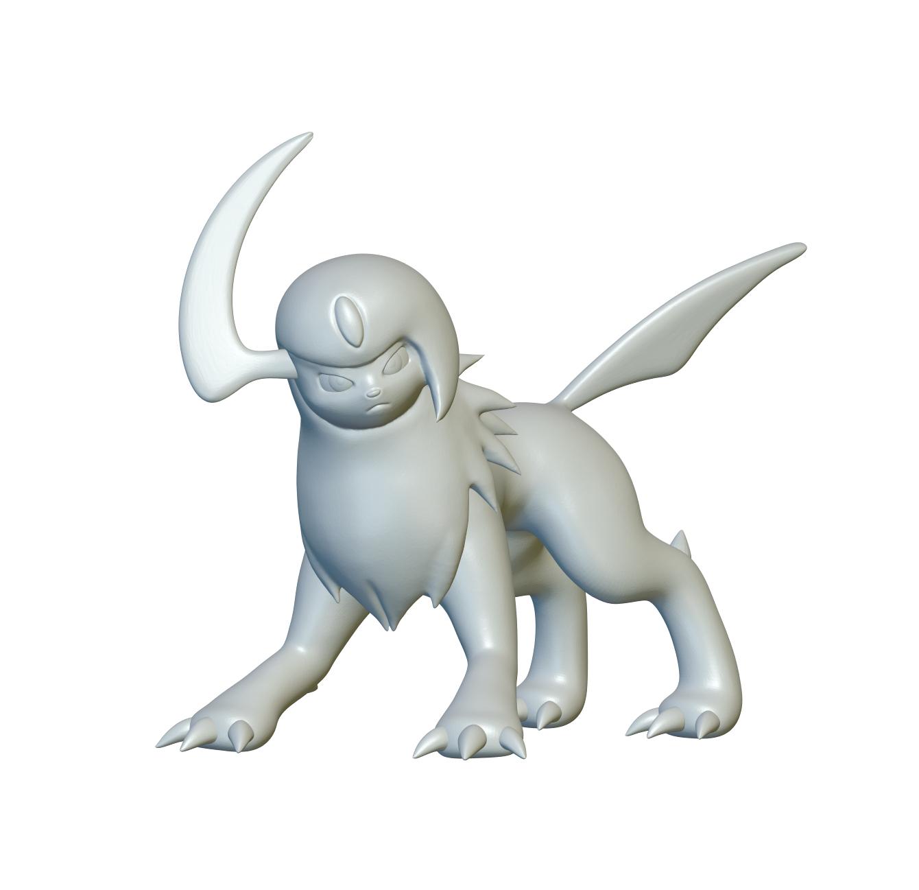 Pokemon Absol #359 - Optimized for 3D Printing 3d model