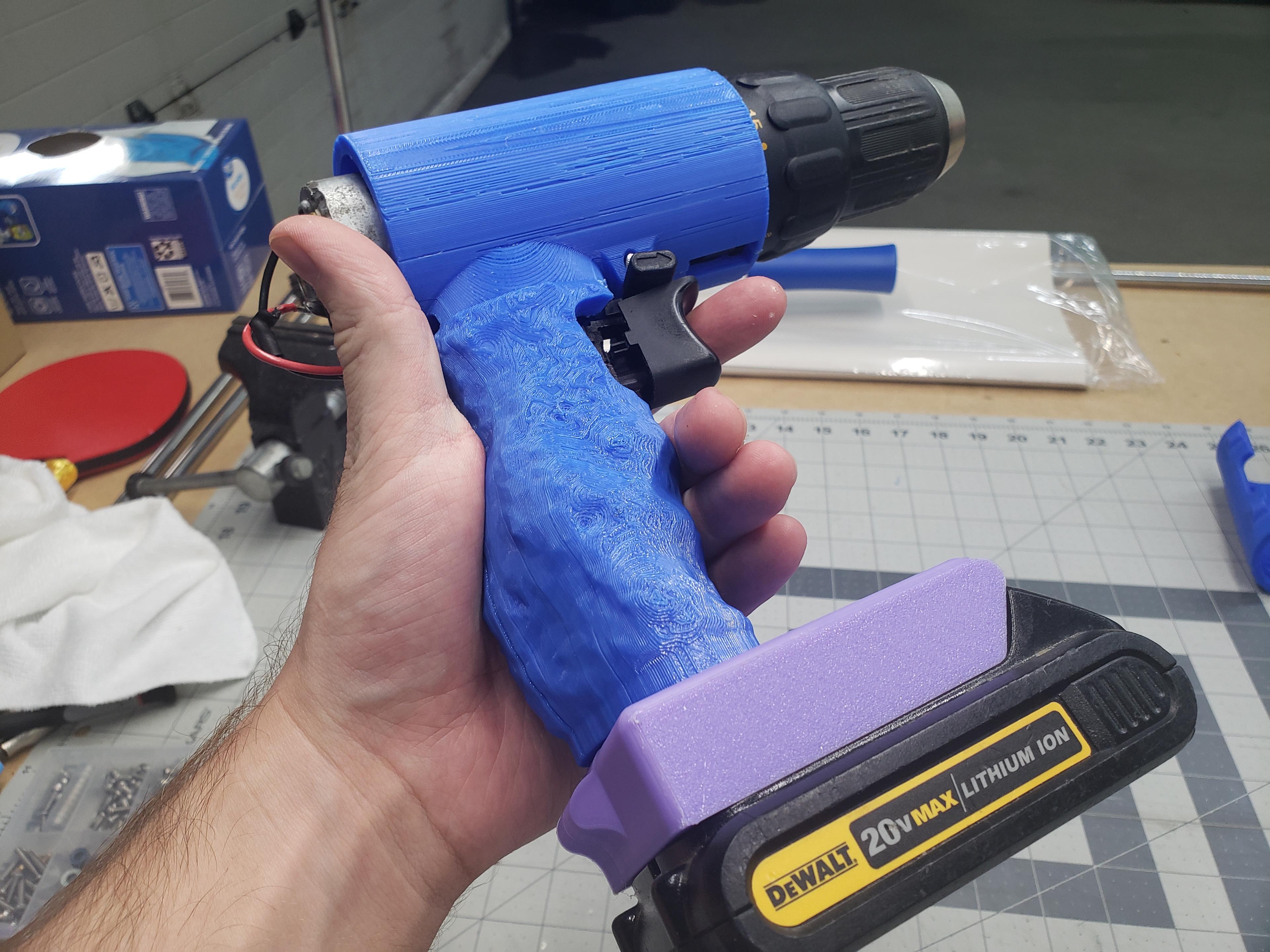 DeWalt Drill Shell with 3D Scanned Grip 3d model